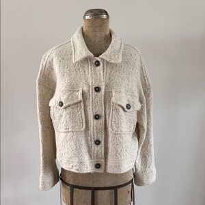 Tribal Jeans- Women’s Tweed Button-Up Crop Jacket Size Medium